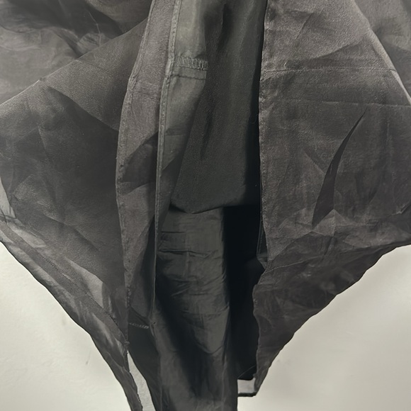 Vintage Ann Taylor Silk Shift Black Mini Dress size 0 petite - Picture 7 of 10